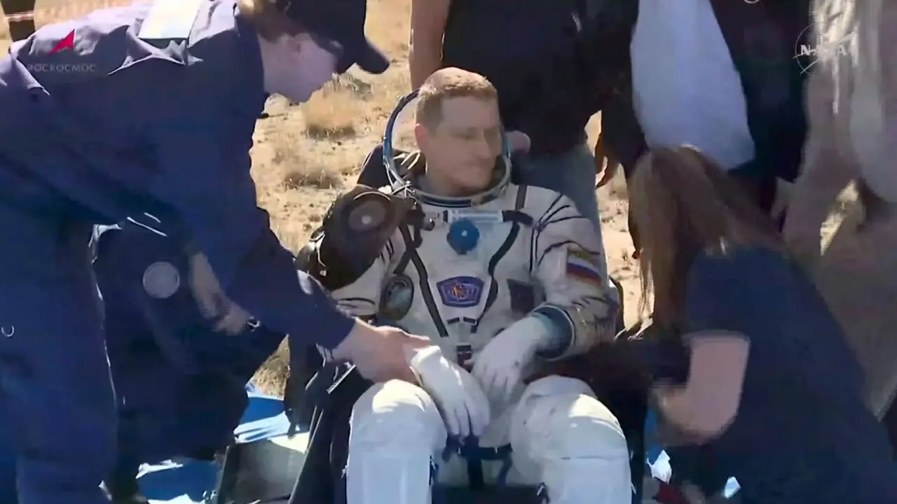 A US-Russian Space Crew Lands Safely in Kazakhstan After an 8-Month Stint on the ISS